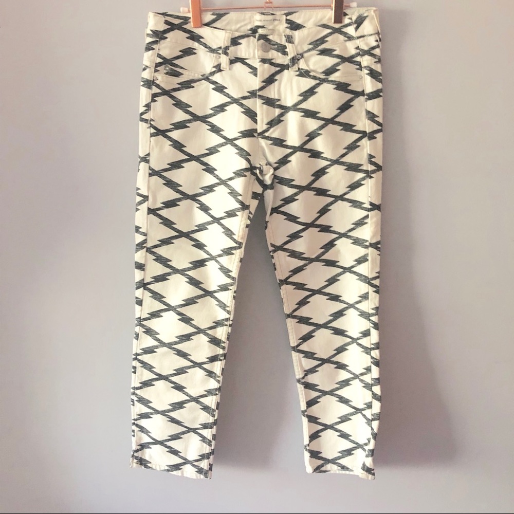 Isabel Marant White and Black Patterned Women’s Jeans